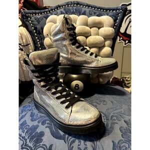 Dr Martens Disco Ball Silver Max Tennis Shoes size 7/EU 38
